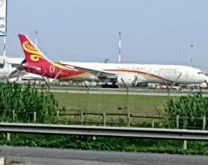 Boeing 787-9 di Hainan Airlines rientrato a Fiumicino 