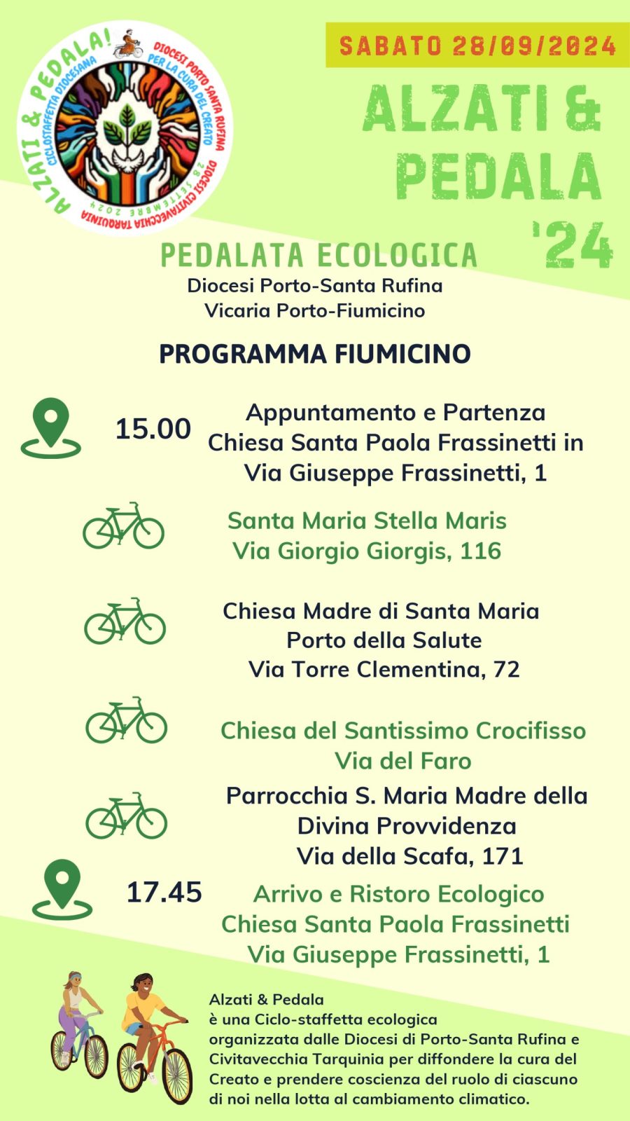 Pedalata ecologica “Alzati & Pedala” – Programma per Fiumicino